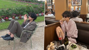 BTS V aka Kim Taehyung is Living The Paris Life! From Dapper Grey Suit To Striped Co-Ord Set, Tae Tae Treats ARMY With Frame-Worthy Photos on Instagram (See Pics)