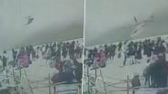 Char Dham Yatra: Helicopter Carrying Pilgrims Makes Uncontrolled Hard Landing at Kedarnath Helipad (Watch Video)