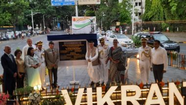 Maharashtra: 10-Metre Replica of India’s First Aircraft Carrier, INS Vikrant, Unveiled in Mumbai (See Pics)