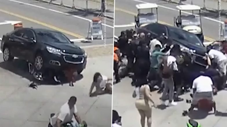 WATCH: Strangers Rush to Help Motorcyclist Trapped Underneath a Car After a Crash in South Carolina