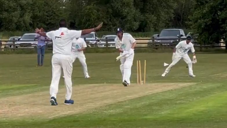 He’s Still Got It! Wasim Akram Castles Michael Atherton During Celebrity Charity Match in Remembrance of Shane Warne (Watch Video)