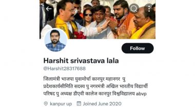 Kanpur Violence: BJP Leader Harshit Srivastava Lala Booked in UP for Inflammatory Post Against Prophet Mohammed