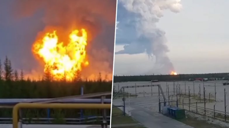 Fire at Russia’s Gazprom Natural Gas Plant After Pipe Bursts (Watch Video)