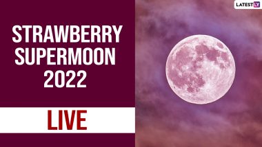 Strawberry Supermoon June 2022 Live Telecast Online: How To Watch Live Streaming of June 14 Full Moon? Check Timing in IST of The Celestial Event