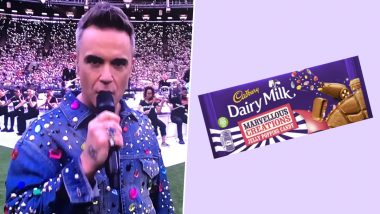 Robbie Williams 'Dresses Like Dairy Milk Bar,' Soccer Aid Fans Flood Twitter With Funny Reactions Post His Performance at Charity Event