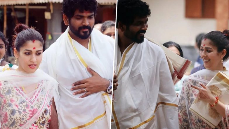 Nayanthara And Vignesh Shivan, Newly Married Couple, Photographed At Chettikulangara Devi Temple (View Pics)