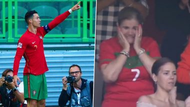 Cristiano Ronaldo’s Mother Breaks Down in Tears After Star Striker Scored His Second Goal in Portugal’s Win Over Switzerland (Watch Video)