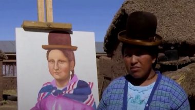 Cholita 'Mona Lisa' Dons in Patterned Andean Shawl And Traditional Bowler Hat; Bolivian Artist Gives The Iconic Painting an Indigenous Makeover (Watch Video)