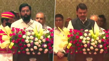 Eknath Shinde Takes Oath as Maharashtra Chief Minister, Devendra Fadnavis as His Deputy