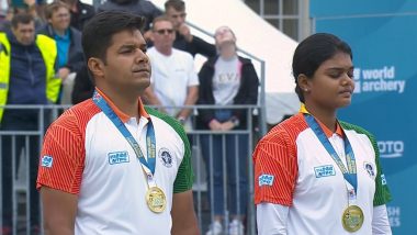 Abhishek Verma, Jyothi Surekha Vennam Win Gold Medal in Compound Mixed Team Event of Archery World Cup Stage 3 (Watch Video)