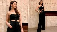 Rakul Preet Singh Looks Stunning in Black Corset Top Paired With Wide-Legged Bottoms (View Pics)