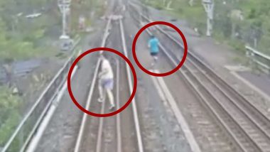 Two Kids Narrowly Escape Death After Racing on Railway Track in Toronto; Watch Hair-Raising Video