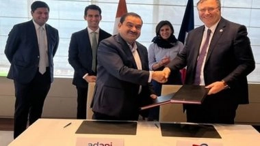 Business News | Adani and TotalEnergies to Create the World's Largest Green Hydrogen Ecosystem