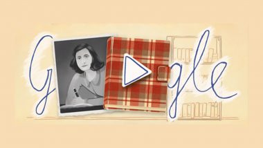 'Honoring Anne Frank,' Google Doodle Honours The Holocaust Victim on the 75th Anniversary of 'The Diary of Anne Frank' (Watch Video)