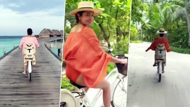 Anushka Sharma Shares A Cute Video Of Cycling With Baby Vamika During Their Maldivian Vacay – WATCH
