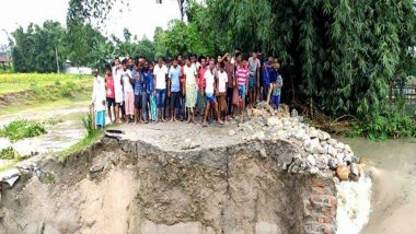 Assam Rains: Flood Water Washes Away Road in Udalguri, At Least 10 Villages Submerged