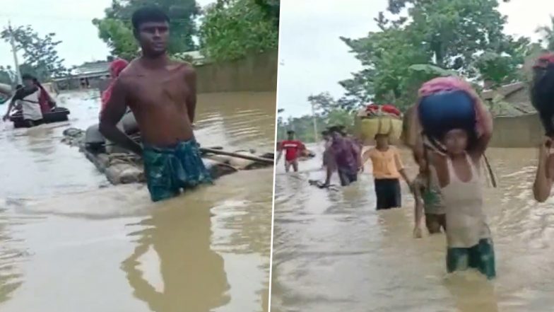 Assam Floods: Heavy Showers Wreak Havoc in State, Rivers Overflow, Normal Life Affected (See Videos and Pics)