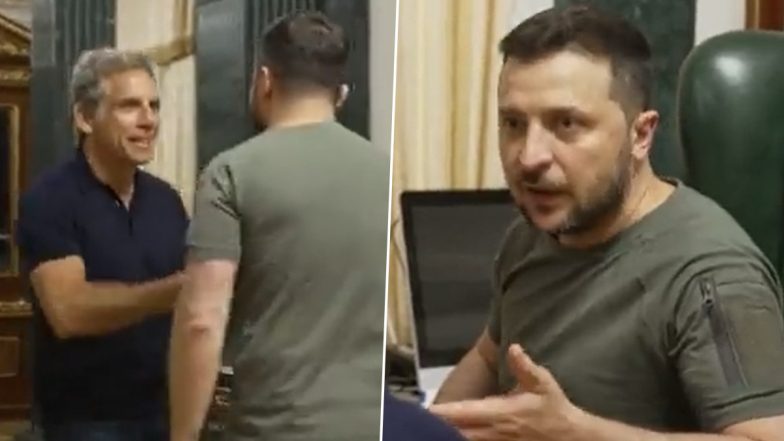 Ben Stiller Calls Ukraine President Volodymyr Zelenskyy a ‘Hero’ After He Meets Him in Kyiv (Watch Video)