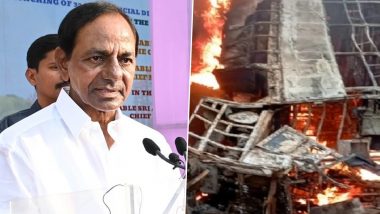 Karnataka: Seven Killed As Goa-Hyderabad Bus Catches Fire After Collision in Kalaburagi District