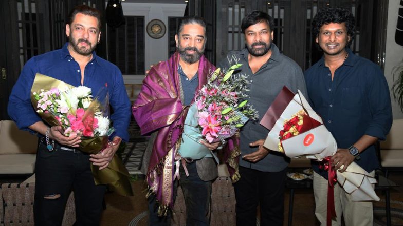 Chiranjeevi Hosts Dinner for Kamal Haasan, Salman Khan as They Celebrate Vikram’s Success (View Pics)