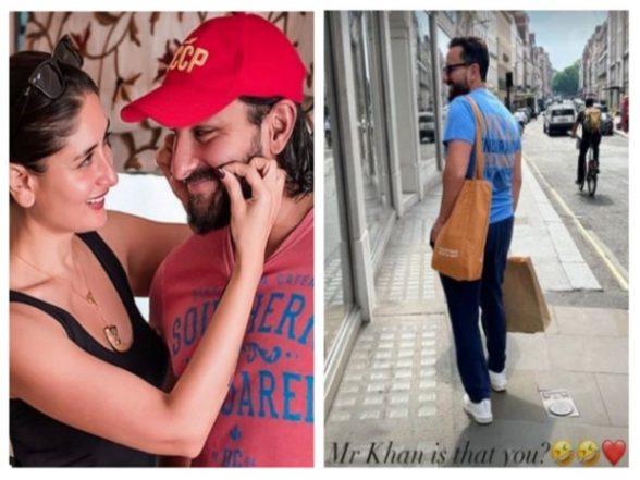 Entertainment News | Saif Ali Khan is on a Shopping Spree in UK, Wife Kareena Kapoor Khan Shares His Picture - Vimarsana News