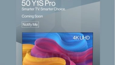 Tech News | OnePlus TV Y Series 50 Y1S Pro Set to Come with 4K Screen and Dolby Audio
