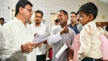 India News | Pushkar Dhami Meets People at CM Residence, Assures Them of Prompt Resolution of Problems