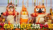 Snana Yatra 2022 Wishes & Debasnana Purnima Images: Share HD Wallpapers of Lord Jagannath, Lord Balabhadra and Devi Subhadra With Family & Friends