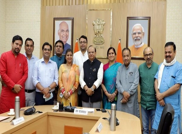 India News | Delhi Legislative Assembly Members Call on LG Vinai Saxena