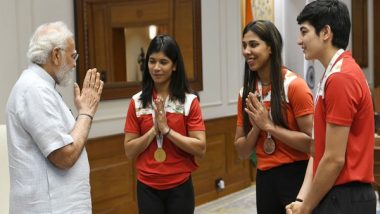 Sports News | PM Modi Lauds World Boxing C'ship Winners Zareen, Manisha and Parveen for Making Country Proud