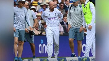Sports News | England Spinner Jack Leach Withdrawn from Remainder of First Test Against NZ Due to Concussion Symptoms