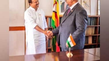 World News | MoS Muraleedharan Meets Zimbabwean Lawmaker Jacob Francis Mudenda