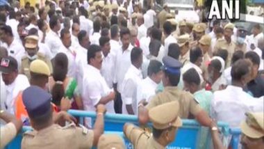 India News | Chennai: AIADMK Supporters Gathered Outside Venkatachalapathy Palace Ahead of Council Meeting