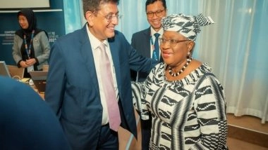 World News | Union Minister Piyush Goyal Pitches for Permanent Solution for Food Security with WTO DG