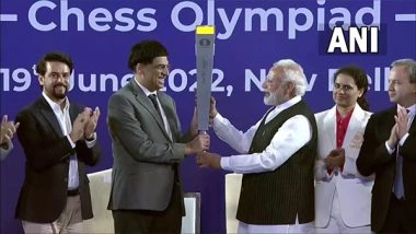 Sports News | PM Modi Launches Torch Relay for Chess Olympiad for First Time Ever in History of Event