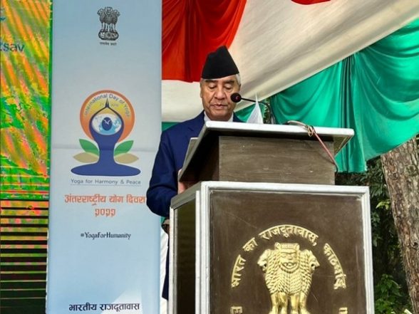 World News | Indian Mission in Nepal Marks Yoga Day in Presence of PM Deuba - Vimarsana News