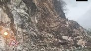India News | Fallen Boulders Block Badrinath Highway, Restoration Work Underway
