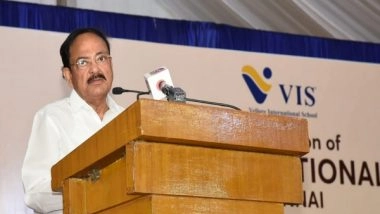 India News | Vice President Naidu Urges Schools to Foster Spirit of Curiosity, Innovation in Students