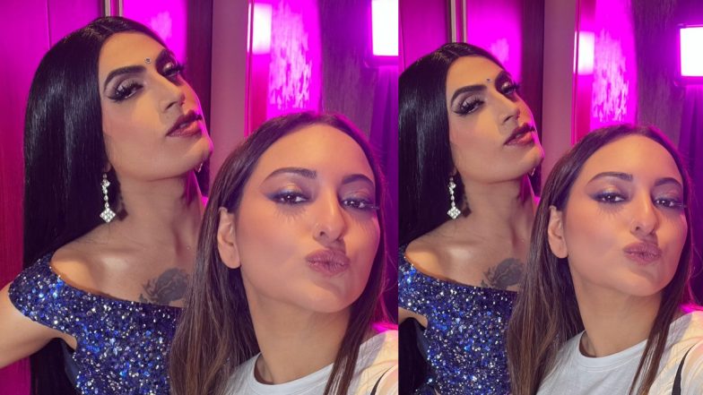 Sonakshi Sinha Teams Up With LGBTQ+ Artist Sushant Divgikr Aka Rani KoHEnur for a Project (View Pic)