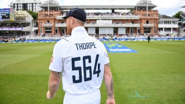 Ben Stokes Wears Graham Thorpe’s Shirt at Toss for Lord’s Test Between England and New Zealand