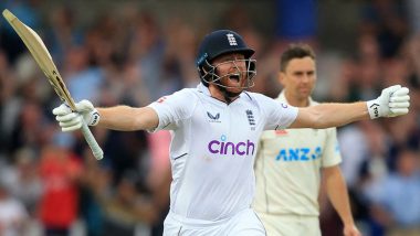 ENG vs NZ 3rd Test 2022: Centurion Jonny Bairstow, Jamie Overton Lead England’s Fightback on Day 2 After Kiwi Pacers Wreck Hosts’ Batting Line-Up