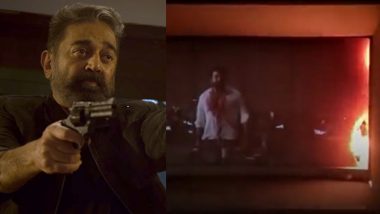Vikram: Fire Breaks Out at Kamal Haasan’s Movie Screening in Puducherry (Watch Viral Video)