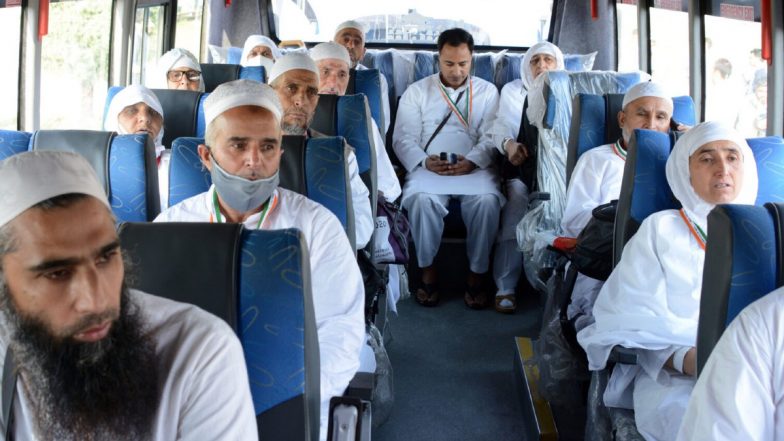 Hajj 2022: First Batch of Haj Pilgrims Depart from Jammu and Kashmir's Srinagar