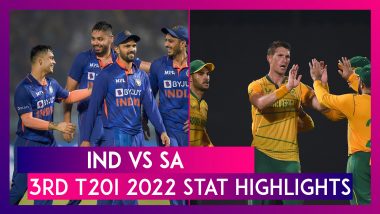 India vs South Africa, 3rd T20I 2022 Stat Highlights: Hosts End Losing Run