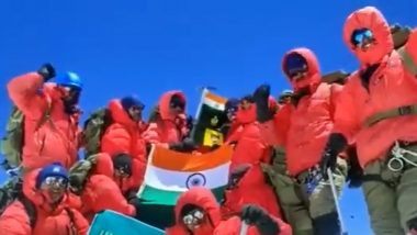 ITBP Mountaineers Chant 'Badri Vishal Ki Jai' After Scaling Mount Abi Gamin Peak (Watch Video)