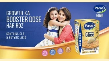 Business News | Paras Ghee Pledges 'Growth Ka Booster Dose Har Roz' for Building Immunity in Traditional Ways