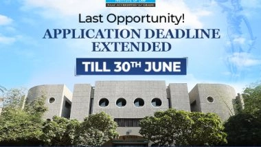 Business News | Institute of Law, Nirma University Extends the Deadline for Online Application to Its B.A. LL.B (Hons)/B.Com LL.B (Hons) Programs Till 30 June 2022