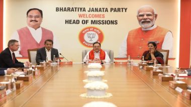 JP Nadda Interacts with 7 Envoys as Part of 'Know BJP' Initiative