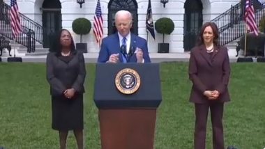 'Asufutimaehaehfutbw': US President Joe Biden Fumbles While Trying to Describe America In A Single Word (Watch Video)
