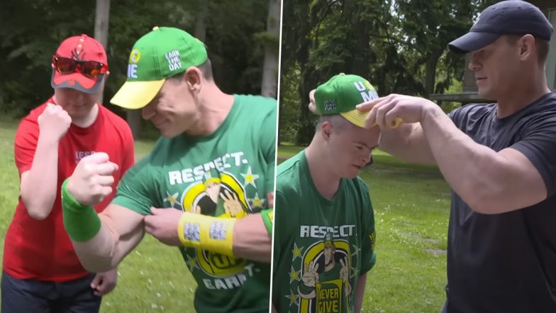 John Cena, WWE and Hollywood Star, Meets Specially-Abled Fan Who Fled From War-Torn Ukraine (Watch Video)